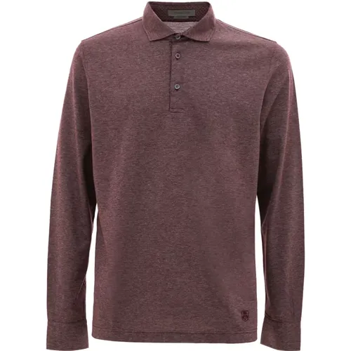 Long Sleeve Polo Shirt , male, Sizes: L - Corneliani - Modalova