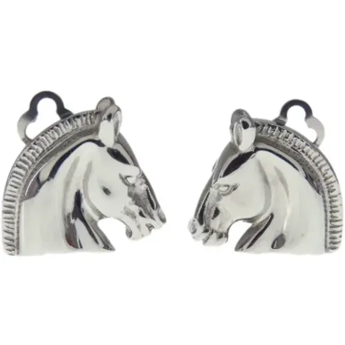 Pre-owned Metal earrings , female, Sizes: ONE SIZE - Hermès Vintage - Modalova