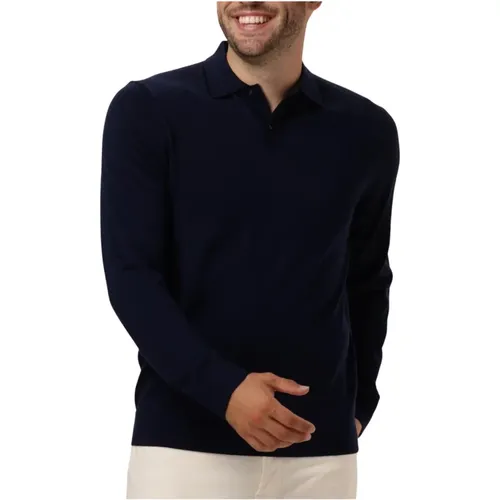 Merino Polo Strickpullover , Herren, Größe: L - Selected Homme - Modalova