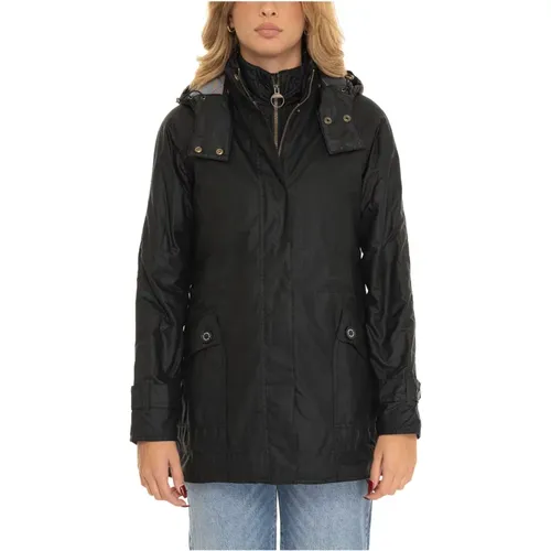 Gewachste Harrington Jacke mit Bib-Design , Damen, Größe: M - Barbour - Modalova