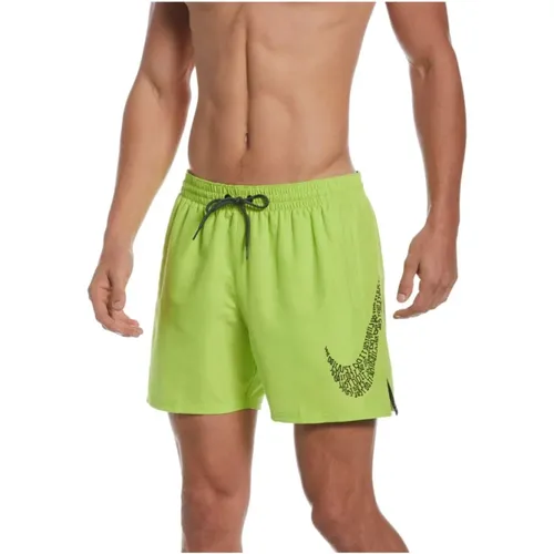 Grüne Herren Beachvolleyball-Shorts , Herren, Größe: L - Nike - Modalova