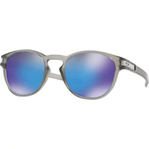 Sonnenbrille in Matte Grey Ink mit Prizm Sapphire , Herren, Größe: 53 MM - Oakley - Modalova