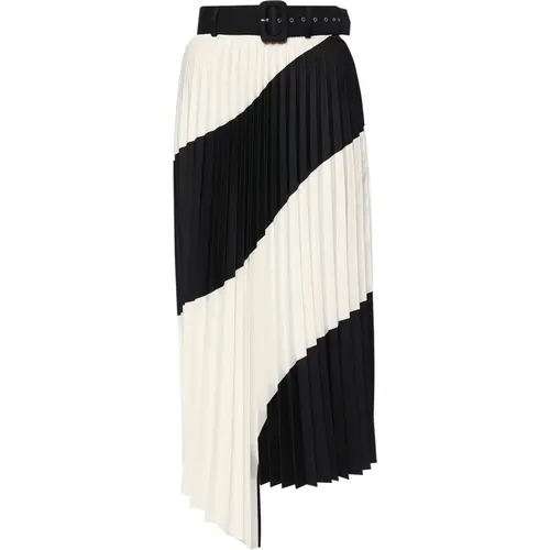 Off , Pleated skirt , female, Sizes: M - Off White - Modalova