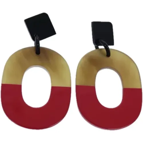 Pre-owned Plastic earrings , female, Sizes: ONE SIZE - Hermès Vintage - Modalova