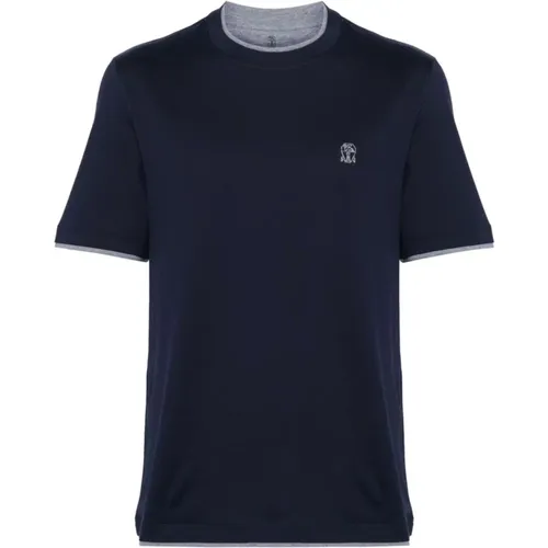 T-shirts and Polos - Girocollo M/L , male, Sizes: XL, 2XL - BRUNELLO CUCINELLI - Modalova