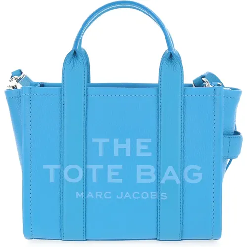 Iconic Leather Tote Bag in Azzurro , female, Sizes: ONE SIZE - Marc Jacobs - Modalova