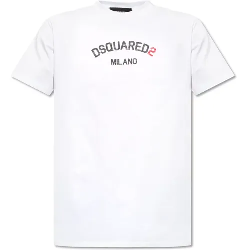 T-Shirt mit Logo , Herren, Größe: 3XL - Dsquared2 - Modalova