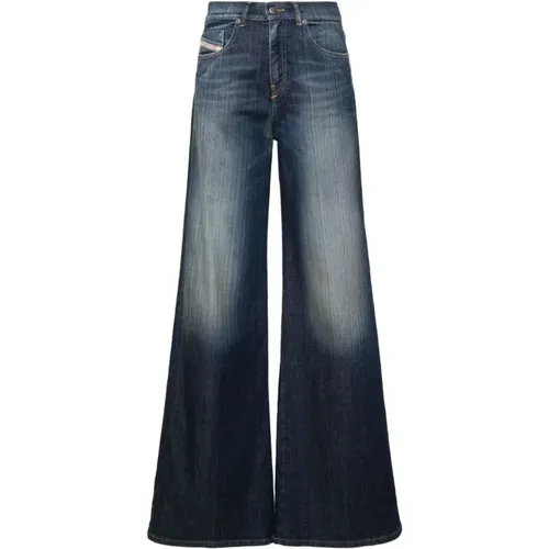 Stonewashed Denim Flared Jeans , female, Sizes: W26, W25, W28, W27, W29 - Diesel - Modalova