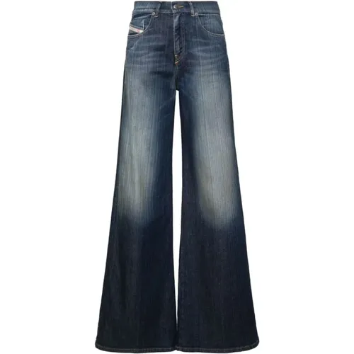 Stonewashed Denim Flared Jeans , female, Sizes: W26, W28, W31, W32, W27, W29, W30 - Diesel - Modalova