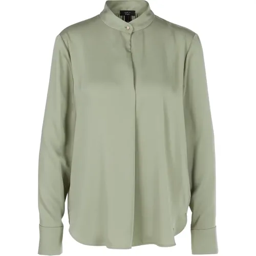 Flowing Blouse with Stand-up Collar , Damen, Größe: L - Marc Cain - Modalova