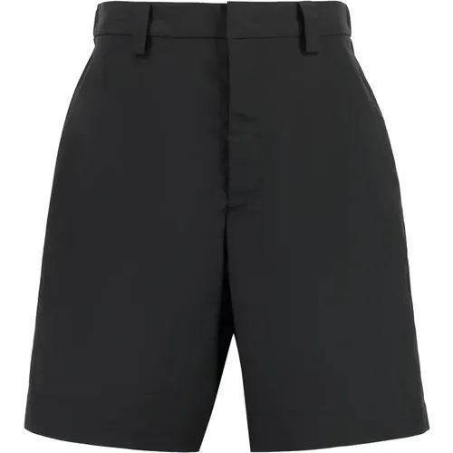 Logo Patch Nylon Bermuda Shorts - Valentino - Modalova