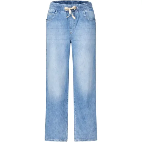 Crop Flared Jeans mit Strassdetails - Liu Jo - Modalova