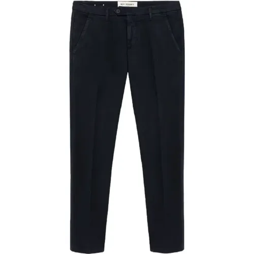 Gabardine Slim Fit Trousers , male, Sizes: W32, W38, W34, W36, W31, W33, W30 - Roy Roger's - Modalova