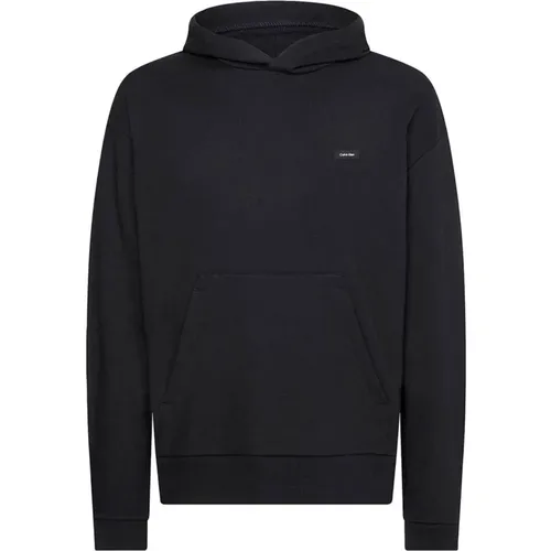 Schwarzer Hoodie mit bequemem und stilvollem Design , Herren, Größe: M - Calvin Klein - Modalova