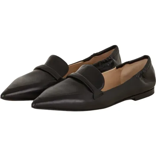 Pointed Toe Leather Loafers , female, Sizes: 3 UK - Pomme D'or - Modalova
