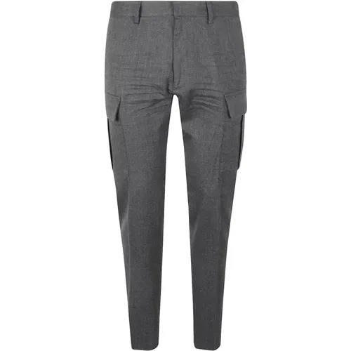 Graue Flanell Cigarette Fit Hose , Herren, Größe: XL - Dsquared2 - Modalova