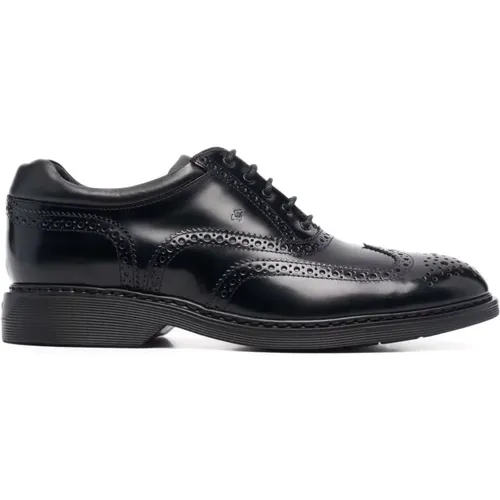 Leather Brogue Shoes with Memory Foam , male, Sizes: 8 1/2 UK, 9 1/2 UK, 7 1/2 UK, 6 1/2 UK, 5 1/2 UK - Hogan - Modalova