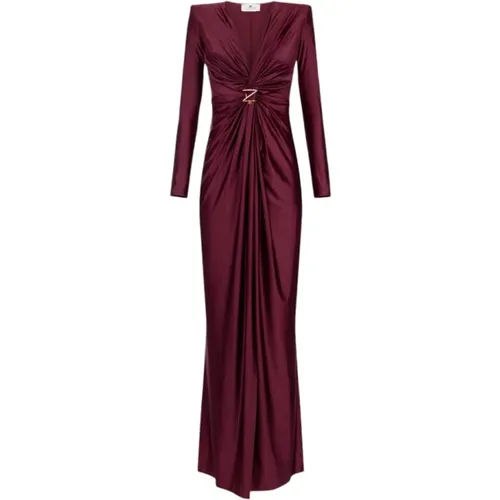 Langes Kleid mit Elegantem Design , Damen, Größe: XS - Elisabetta Franchi - Modalova