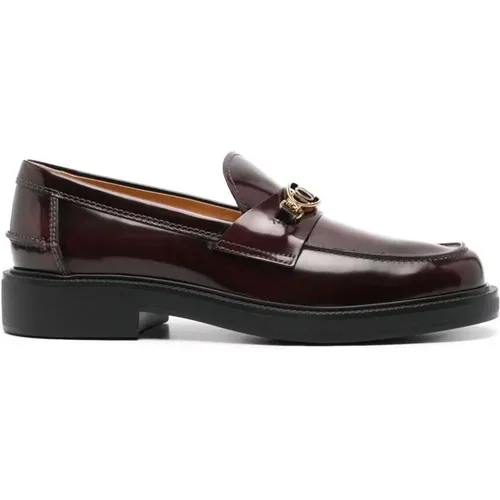 Leather Slip-On Shoes , female, Sizes: 8 UK, 5 UK, 3 UK, 4 UK, 7 UK, 4 1/2 UK - TOD'S - Modalova