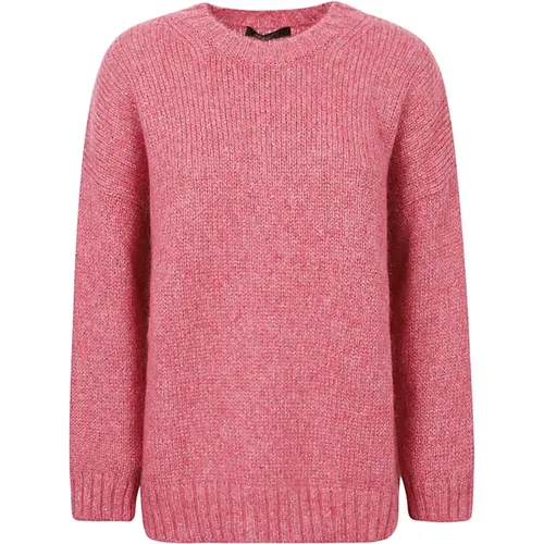 Thick Round Neck Lurex Mohair Sweater , female, Sizes: M, S - Max Mara Weekend - Modalova