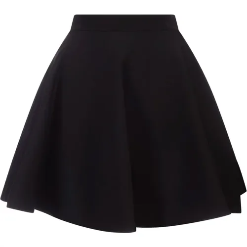 Flared Skirt Ribbed Waistband , female, Sizes: XS, S, M - alexander mcqueen - Modalova