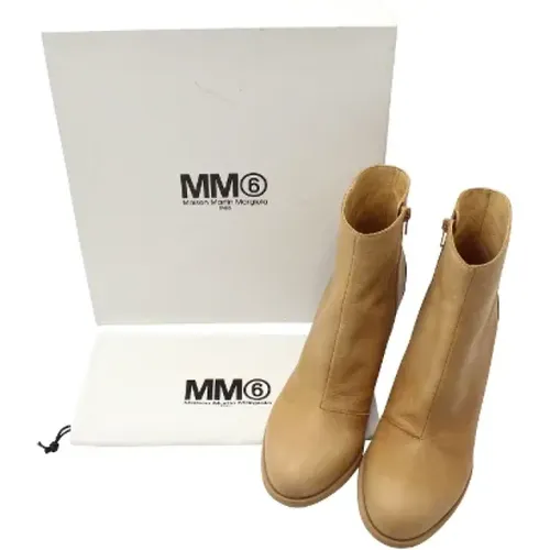 Pre-owned Leder boots , Damen, Größe: 36 1/2 EU - Maison Margiela Pre-owned - Modalova