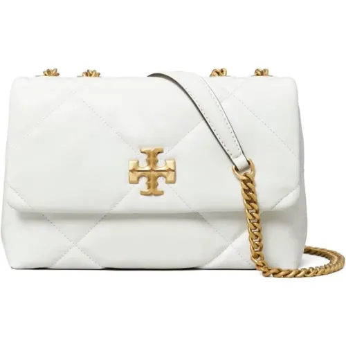 Weiße Diamant-Stepp-Schultertasche - TORY BURCH - Modalova