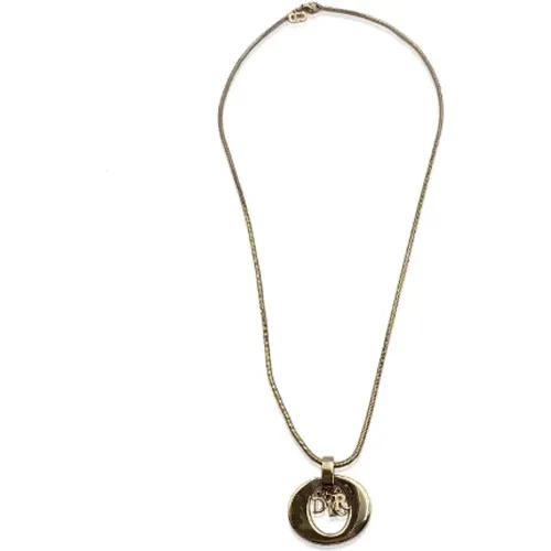 Pre-owned Metal necklaces , female, Sizes: ONE SIZE - Dior Vintage - Modalova