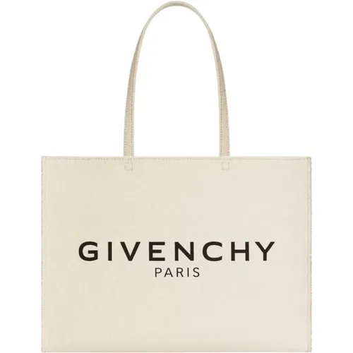 Logo Print Lange Griffe Große Tote Tasche - Givenchy - Modalova
