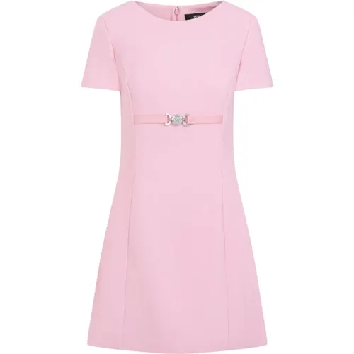 Rosa Mini Kleid Kurze Ärmel - Versace - Modalova