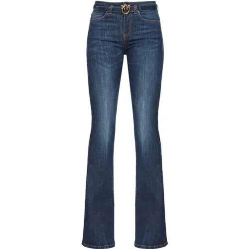 Flora Flare Boot-cut Jeans , Damen, Größe: W28 - pinko - Modalova