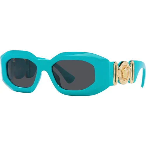 Rock Icons Sunglasses - Azure/Dark Grey , unisex, Sizes: 54 MM - Versace - Modalova