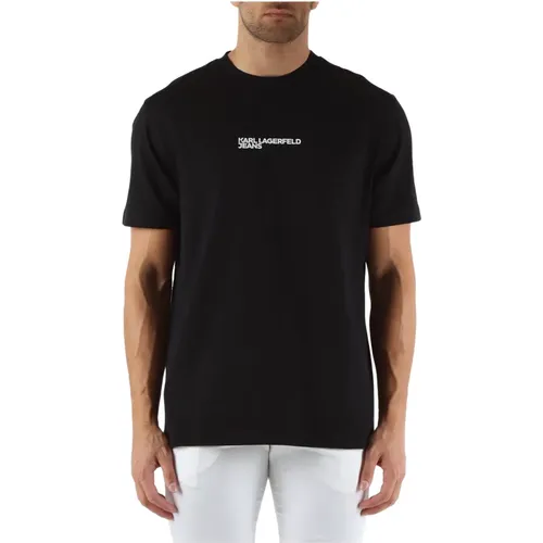 Bio-Baumwolle Regular Fit T-shirt , Herren, Größe: S - Karl Lagerfeld - Modalova