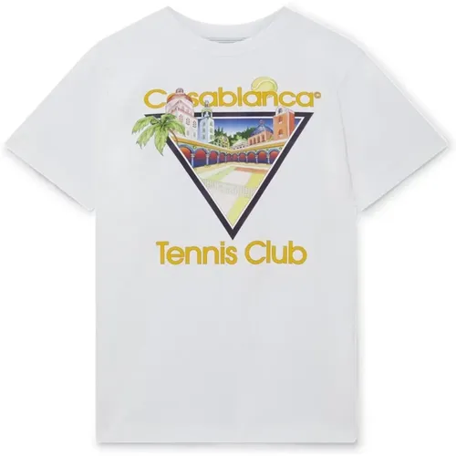 Icon Print Tennis Club T-Shirt , male, Sizes: 2XL - Casablanca - Modalova