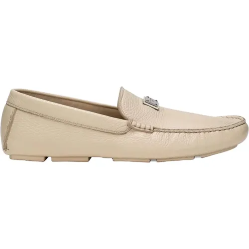 Logo Leather Loafers , male, Sizes: 10 UK, 11 UK, 7 UK, 8 1/2 UK, 9 1/2 UK, 8 UK, 6 UK - Dolce & Gabbana - Modalova