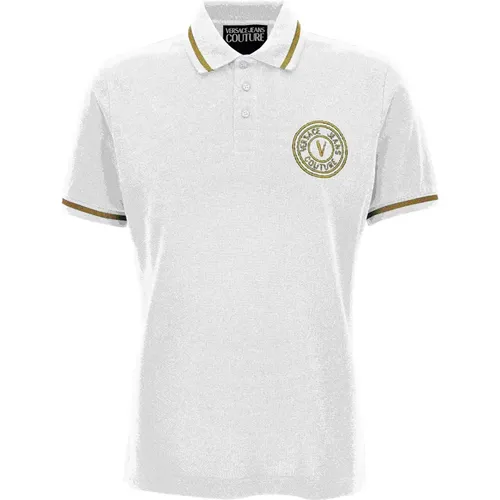 T-Shirts und Polos Weiß , Herren, Größe: XL - Versace - Modalova