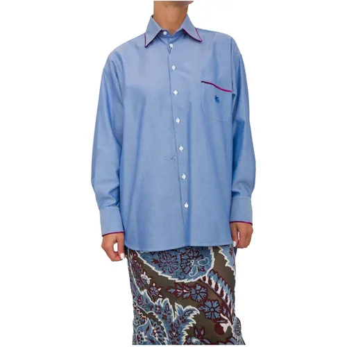 Blaue Damenbluse Eleganter Stil , Damen, Größe: S - ETRO - Modalova