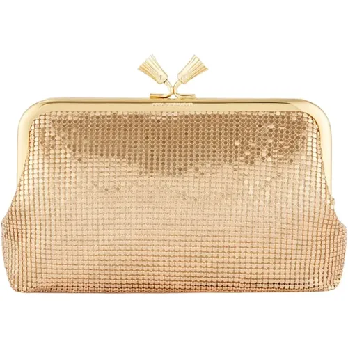 Glittering Maud Clutch with Metal Sequins , female, Sizes: ONE SIZE - Anya Hindmarch - Modalova