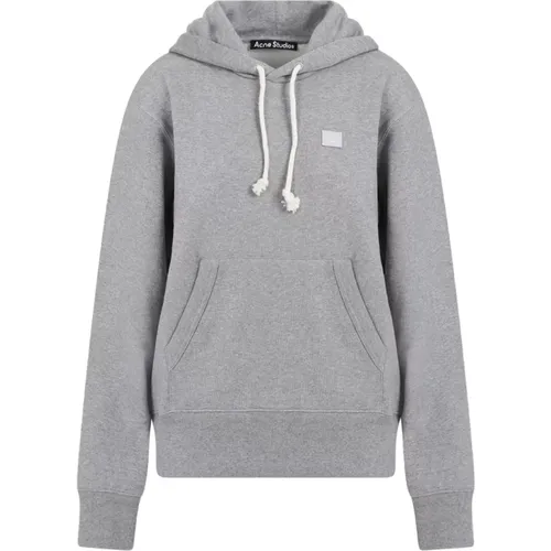 Grey Cotton Hoodie Sweatshirt , male, Sizes: M - Acne Studios - Modalova