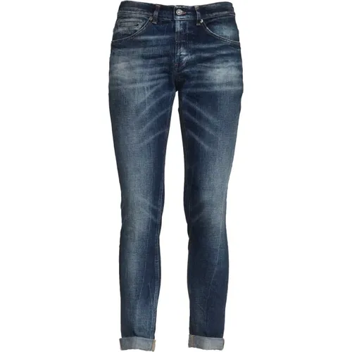 Herren Jeans in Blauem Denim , Herren, Größe: W35 - Dondup - Modalova