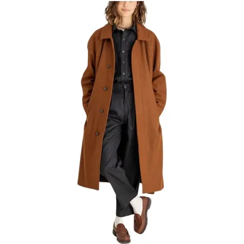Wool Long Coat , female, Sizes: L, XS, S - Noyoco - Modalova