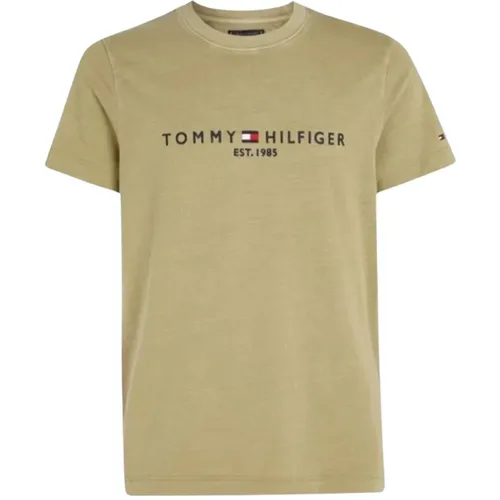 Herren Logo Tee Garment Dye - Tommy Hilfiger - Modalova