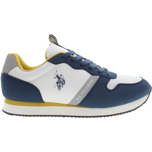 Blaue Sportschuhe mit Kontrastierenden Details , Herren, Größe: 46 EU - U.S. Polo Assn. - Modalova