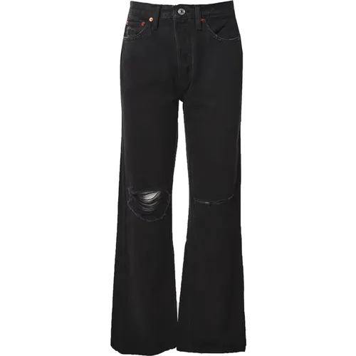 Schwarze High-Waisted Loose Fit Jeans , Damen, Größe: W26 - Re/Done - Modalova