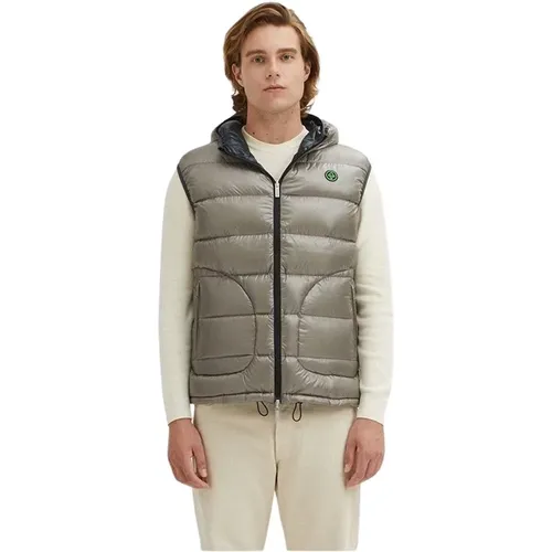 Reversible Hooded Down Vest in , male, Sizes: S - Centogrammi - Modalova