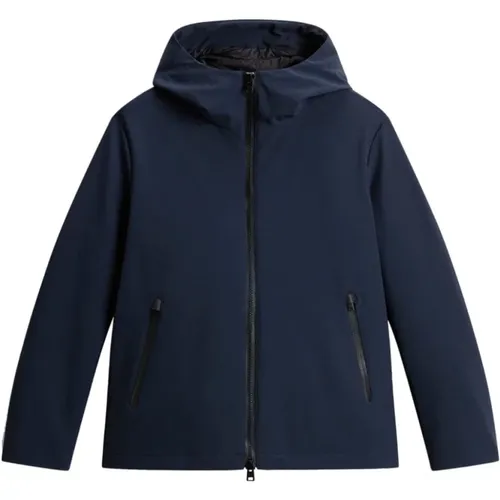 Blaue Steppjacke mit Reißverschluss - Woolrich - Modalova