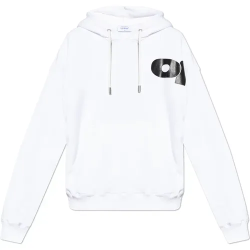 Off , Sweatshirt mit Logo , Herren, Größe: S - Off White - Modalova