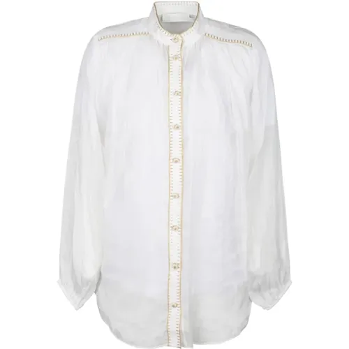 Ivory Junie Blouse , female, Sizes: S - Zimmermann - Modalova