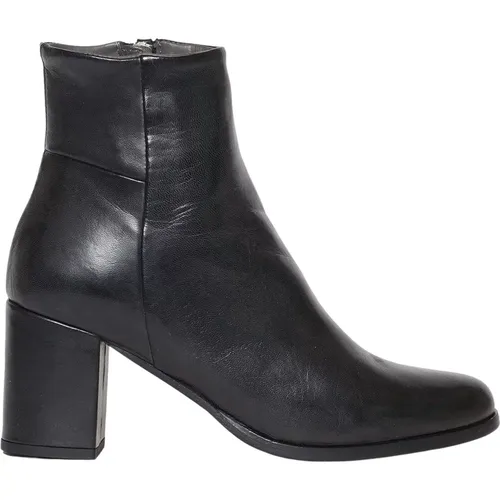 Schwarze Leder Stiefeletten , Damen, Größe: 35 1/2 EU - Rossano Bisconti - Modalova