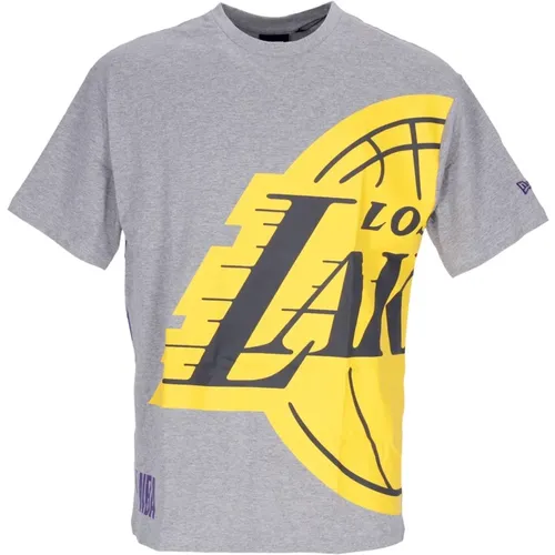 Oversized NBA Half Logo Tee , Herren, Größe: L - new era - Modalova